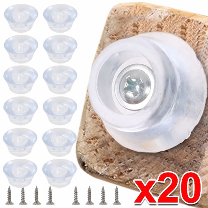 20/4Pcs Nail on Furniture Pads Furniture Feet Protector Pads Non Slip
