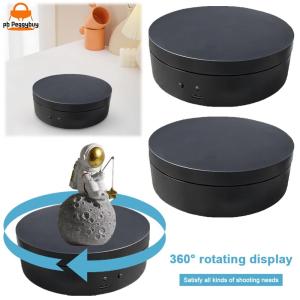 360 Degree Rotating Motorized Display Stand 12cm Photography Show Holder USB Charging/Battery Operated for Model Cake 3D Images