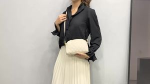 Direct from the manufacturer: high-quality cowhide small handbags for women 2026 New versatile double-layer genuine leather quilted shoulder bag