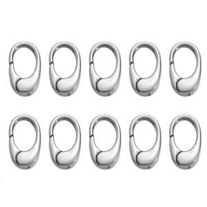 Vòng cổ bạc sang trọng shortener Clasp sterlings mở rộng Clasp với Zirconia thép không gỉ chi tiết cho hạt