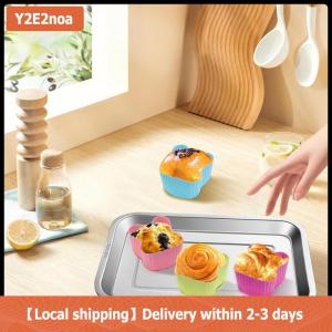 【Local shipping】 8PCS Silicone Lunch Box Dividers For Children Kids School Food Dividers For Bento Box Silicone Cupcake Liners Mold Baking Tools