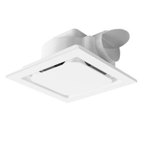 MINIFELE 262 Ultra-Quiet Bathroom Exhaust Fan 8/10/12" In High Air Volume Drywall Exhaust Fan Efficient Square White Panel Ceiling Exhaust Fan for Bathrooms Toilet Hotel