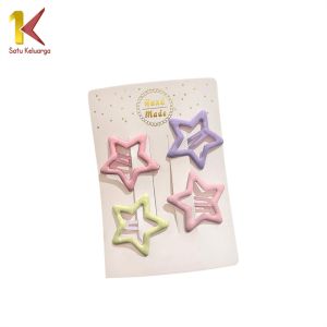 Satu Keluarga Jepit Rambut Anak Isi 4 PCS C1288 Jepit Tiptop Mini Bentuk Lucu Aksesoris Fashion