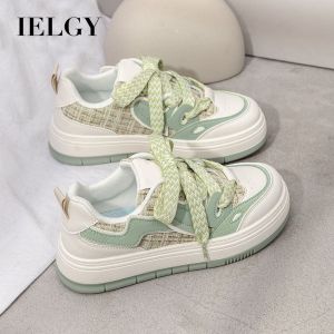 Ielgy Giày trắng Nữ phong cách mới Giày thanh thiếu niên đa năng