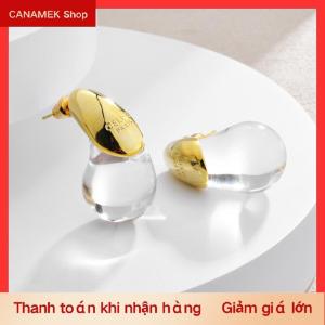 CS 1 cặp trong suốt nhựa nước thả Bông tai đơn giản đa năng thời trang Bông tai cho phụ nữ cô gái cá nhân Bông tai Quà Tặng