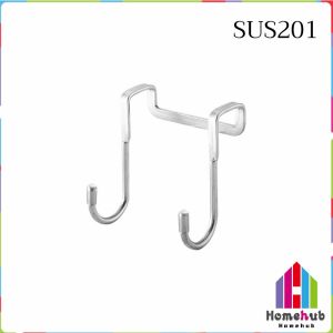 Homehub Home Creative Seamless Stainless Steel Double S Hooks Cabinet Door Back Type Hanger
