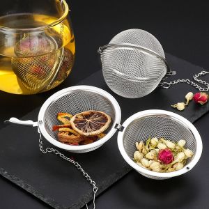 EDHO5 Multi-functional Easy Cleaning Silvery for Stewing Meat Boiled Spice Bag 304 Stainless Steel Seasoning Ball Tea Ball Tea Strainer Filters Tea Infuser
