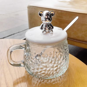 Gelas Kopi Dengan Tutup Cangkir Bentuk Beruang / Mug Gelas Susu Teh Serbaguna