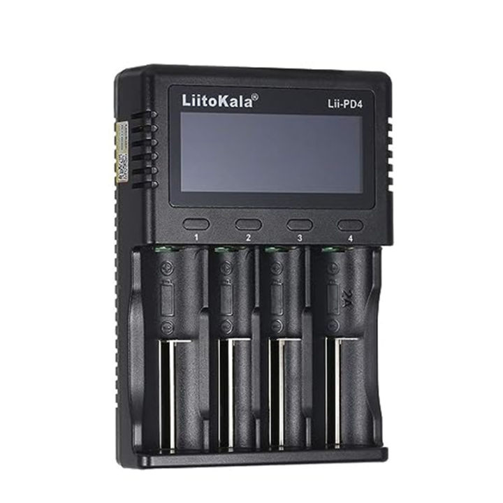 Liitokala Lii-PD4 LCD 3.7V 18650 21700 26650 4 Slots Intelligent ...