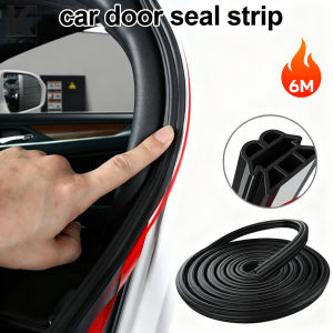 Keranixy 3-Layer Seal Strip 6M Car Door Seal Strips Sound Insulation Weatherstrip Accessory Auto Rubber Strip