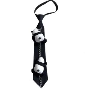 Adjustable Panda Necktie Stage Performances Casual Neck Tie Comfortable Tie Mens Fashion Accessory