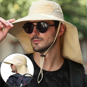 CANICECA Anti-UV Fisherman Hat Wide Brim Adjustable Sun Hat  50+UPF Protection Safari Cap Summer