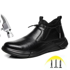 Ujung Besi Safety Shoes Sepatu kerja yang aman Kerja Proyek Olahraga Sepatu Safety Boots Pria Kantor Pabrik Trekking Tidak Licin Touring Anti Paku 434