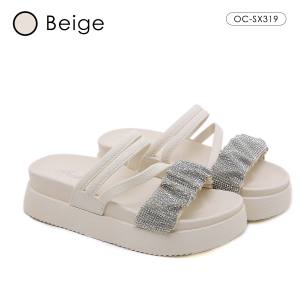 OCTAVIA Sandal Wedges Soft Wanita Diamond Bead Series #OC-SX319 (FREE BOX)