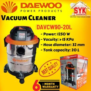 SYK Daewoo DAVCW90-20L Wet and Dry Vacuum Cleaner Floor Care Appliances Heavy Duty Vacumm Cleaner Penyedut Habuk