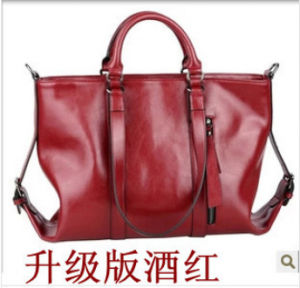 AE Guangzhou womens bags Oil wax leather simple biker bag for women handbag shoulder bag crossbody bag laptop bag