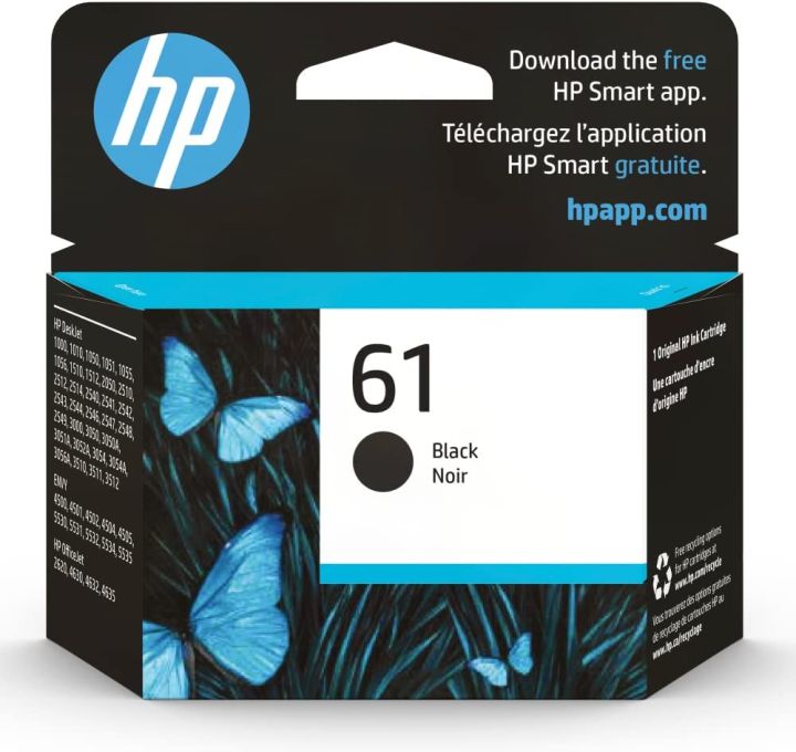 HP 61 Cartridge Works With Desk Jet Eligible For Instant Ink , CH561WN ...