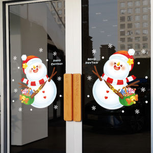 DECAL NOEL – Hít Tĩnh Điện Người Tuyết Vui Vẻ Và Bánh Kẹo-XL6133(45*60)