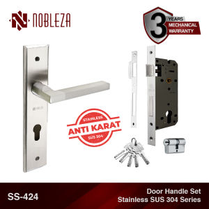 NOBLEZA Door Handle Gagang Kunci Pintu Set Stainless SUS 304 SS-424