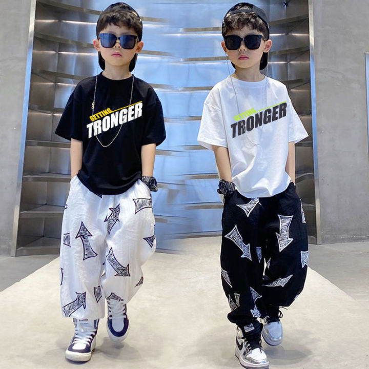 LS Show Children s Fashion 2PCS Tops Pants High Quality Korean Shorts for Kids Boys Casual Clothes Age 3 12 year old 100 170cm Lazada