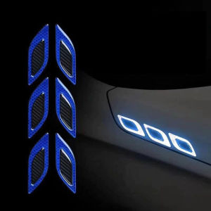 100% ORIGINAL ! BISA BAYAR DI TEMPAT ! STIKER KARBON DEKORASI EKSTERIOR MOBIL NYALA WARNING SIGN 6PCS CARBON FIBER CAR STICKER AUTO WARNING DECAL CAR ACCESSORIES REFLECTIVE STRIPS STIKER NYALA MANTUL STIKER NYALA MOBIL STIKER MOTOR MANTUL STIKER MANTULCOD