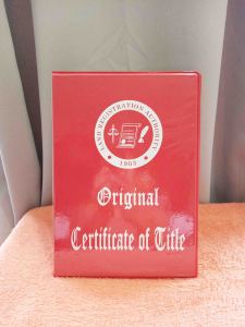 Land title holder/ a4 size/documents holder red