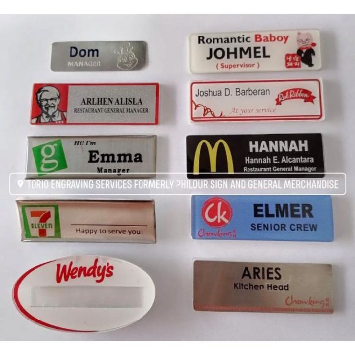 COD MADE TO ORDER MAGNETIC NAMEPLATE / NAMEBADGE | Lazada PH