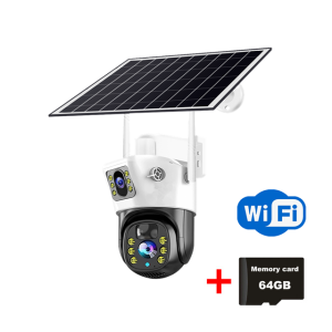 กล้อง Sim Wifi 4G พลังงานแสงอาทิตย์ PIR ตรวจจับมนุษย์การมองเห็นได้ในเวลากลางคืนกันน้ำกล้องวิดีโอรักษาความปลอดภัย8MP แบตเตอรี่4K CCTV Monitor V380