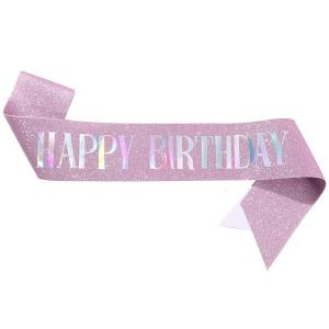 Sinh Nhật Sash 160x10cm cho cô gái người phụ nữ vật dụng trang trí tiệc sinh nhật Hạnh Phúc sinh nhật Sash sinh nhật Phụ kiện tiệc