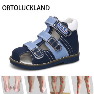 ORT0LACKLAND Orthopedic Boy Shoes Sandals For Kids Summer Corrective Flat Feet Arch Support Care Closed Toe Leather Toddler Shoes