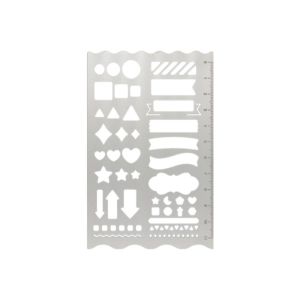 SIMPL Hollow Design Stainless Steel Drawing Ruler Rust Proof Precision Geometric Shapes Stencil Rulers Multi-Functional Cat Shape Scrapbooking Ruler Hand Drawing