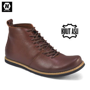 NEFF / Sepatu kasual boot kulit pria / Boot mototis touring traveling adventure modis coklat BSC 786