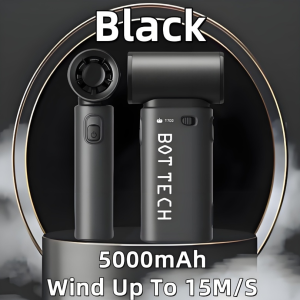 BOT TECH Fan Portable Mini Fan Handheld Fan Rechargeable USB Fans Mini Fan Rechargeable 4000 mah Handheld fan turbo Strong Wind 5Gear Wind Speed Fan Mini Electric Fan Digital Display Adjustable Turbo Portable Handheld Fan for Outdoor Sports