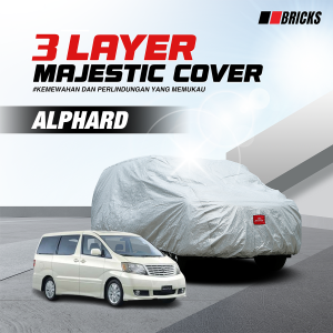 3 Layer Cover ALPHARD lama Sarung Mobil Outdoor Anti UV & Waterproof BRICKS