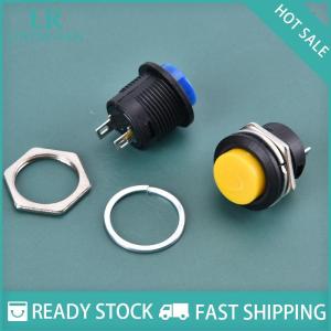 LF Wholesale✨Flash Sale ✨ 16มม. 12V-24V ปุ่มไฟ LED รถยนต์กันน้ำสวิตช์เปิด ปิดชั่วขณะโลหะ