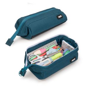 ZIPIT Lenny Pencil Case for Adults and Teens Large Capacity Pouch Sturdy Wide Opening Stationery Organizer Pink