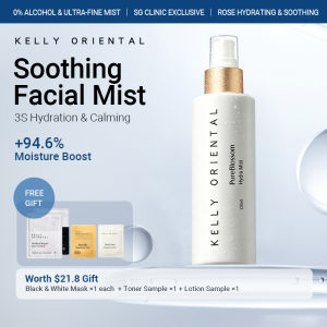 Kelly Oriental Hydrating Facial Mist Ultra-Fine Moisturising & Calming Spray with Bulgarian Rose for Sensitive Skin Ideal Holiday Gift