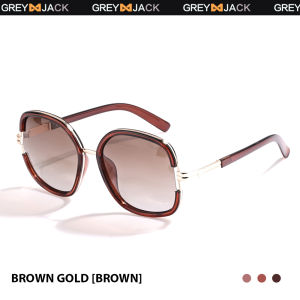Grey Jack Sunglasses Kacamata Hitam Polarized Anti Silau Anti UV Design Oversized Terbaru Bahan TR90+Metal Fashion Wanita 3207