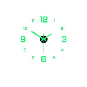 CEMOMEF Frameless Simple For Living Room 3D DIY Home Decor Mute Clock Digital Clock Luminous Decal Wall Sticker Clock