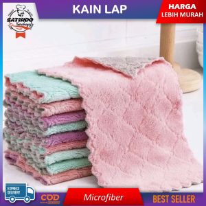 Kain Lap Microfiber Multifungsi - Kain Lap Dapur - Kain Lap Piring ANTI Noda Minyak - Kain Serbet Daya Serap Air Tinggi