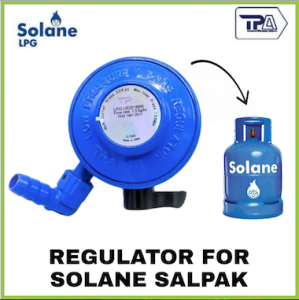 SOLANE DE SALPAK REGULATOR TPA ORIGINAL RECOMMENDED BY SOLANE - Blue gas regulator with black lever - Fits Solane gas cylinders - For use with Solane Salpak stoves
