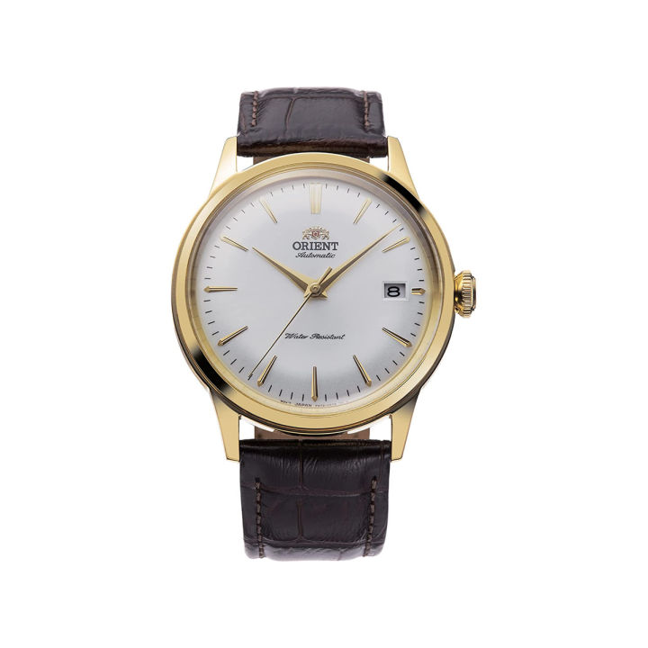 Đồng hồ đeo tay nam dây da Orient Automatic Bambino 38mm RA-RA-AC0M01S30B đường kính mặt 38mm, chống nước 30m,  lên cót tay trữ cót 40 tiếng Tiktakus ( RA-AC0M01S10B )