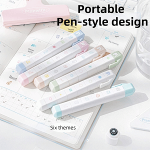INVADER Self-ink To Do List Journal Stamp Detachable Cartoon Seal Pen Cute 6 Patterns Diary Seal Kids Gift School Stationery