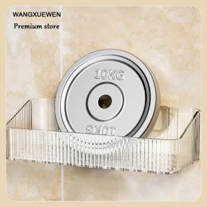 [COD] Wall Mounted Cosmetics Storage Rack No Hole Required Plastic Corner Wall Shelf Organizer Bathroom Accessories