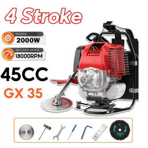 ECOSEN Mesin Potong Rumput 4 Tak Brush Cutter Gendong 45CC Mesin Pemotong Rumput Powerfull 4 tak Gendong Bensin