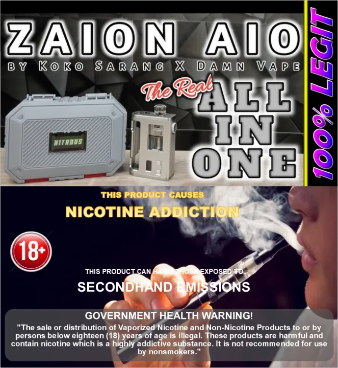 Damn Vape Nitrous ZAION Kit w/RBA Aio Metal El Cigarette Damn Vape Nitrous ZAION Kit w/RBA Aio Metal El Cigarette