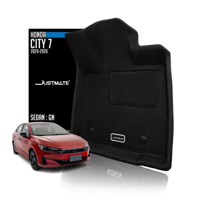 JUSTMATE HONDA พรมปูพื้นรถยนต์ CITY 7 :GN SEDAN 2020 - 2026 4 ประตู ใช้ได้กับ น้ำมัน และ e:HEV