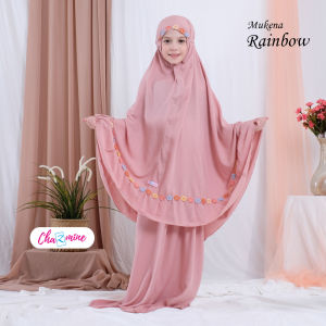 Mukena Anak dan Remaja Rainbow demanise 1-12th Rayon Premium motif Rainbow