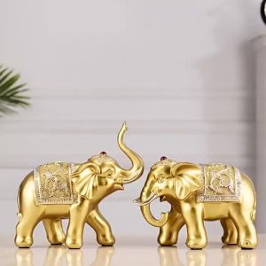 couple elephant ornaments living room TV cabinets wine cabinets decorations gifts