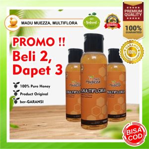 [ PROMO TERBATAS ] MADU MURNI MULTIFLORA RAW HONEY by MUEZZA  100% MADU ASLI MANIS & LEMBUT MADU MULTI FLORA dari Nektar Bunga Pilihan Kesukaan Keluarga sbg Minuman Kesehatan